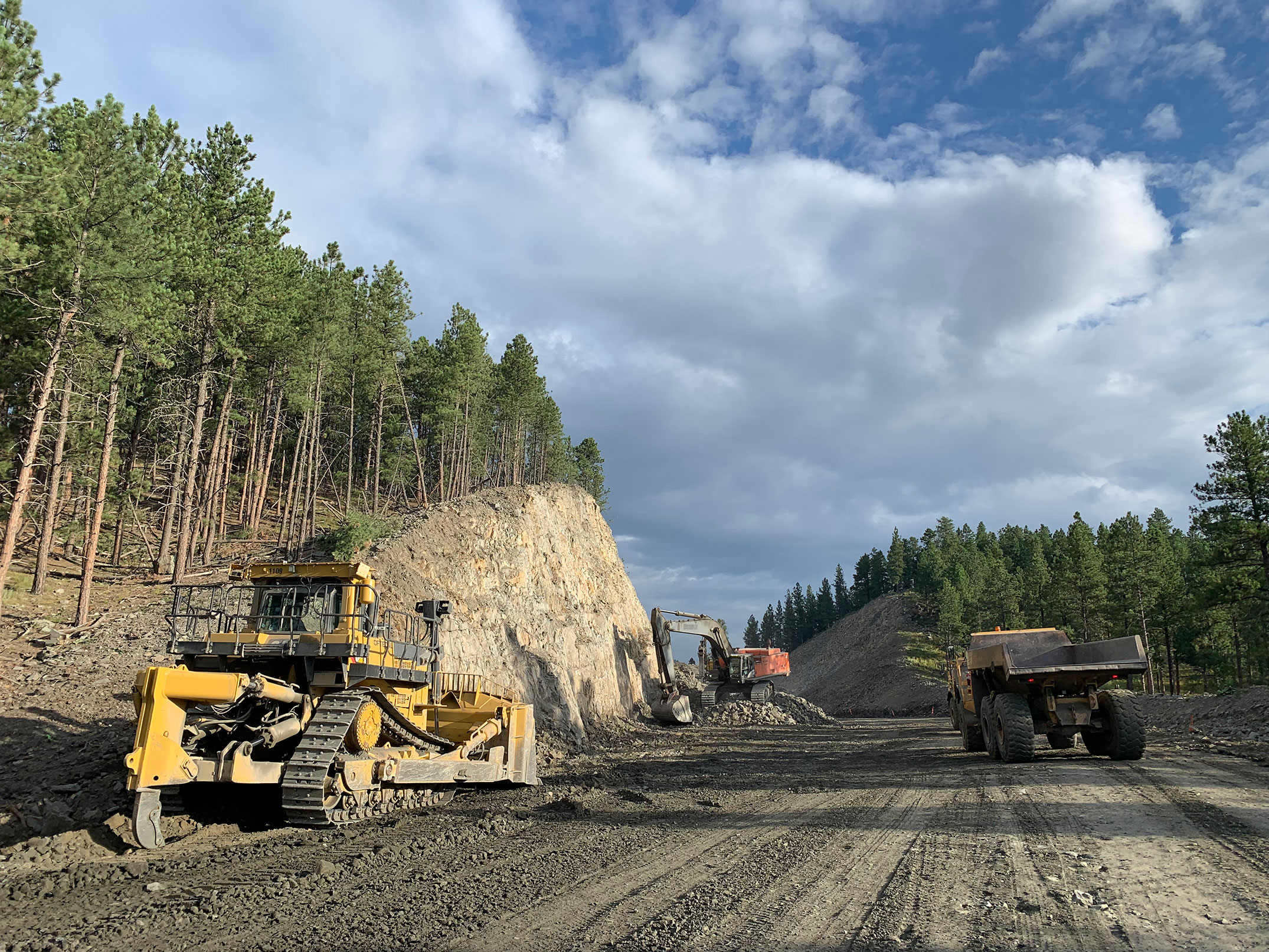 Roadway under construction