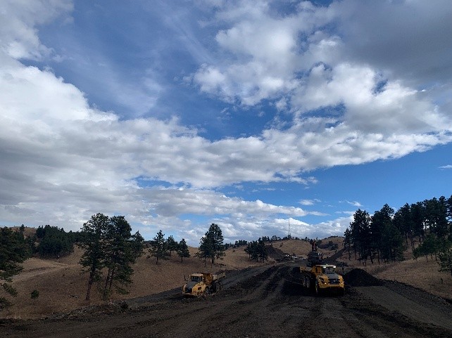 Roadway under construction